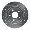 DFC 04-12 Chevrolet HHR Rear Left Drilled & Slotted Silver Brake Rotor