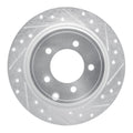 R1 Concepts Brake Rotor Drilled and Slotted Silver Fits Chrysler 200