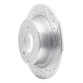 R1 Concepts Brake Rotor Drilled and Slotted Silver Fits Chrysler 200