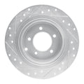 R1 Concepts Brake Rotor Drilled and Slotted Silver Fits Chrysler 200