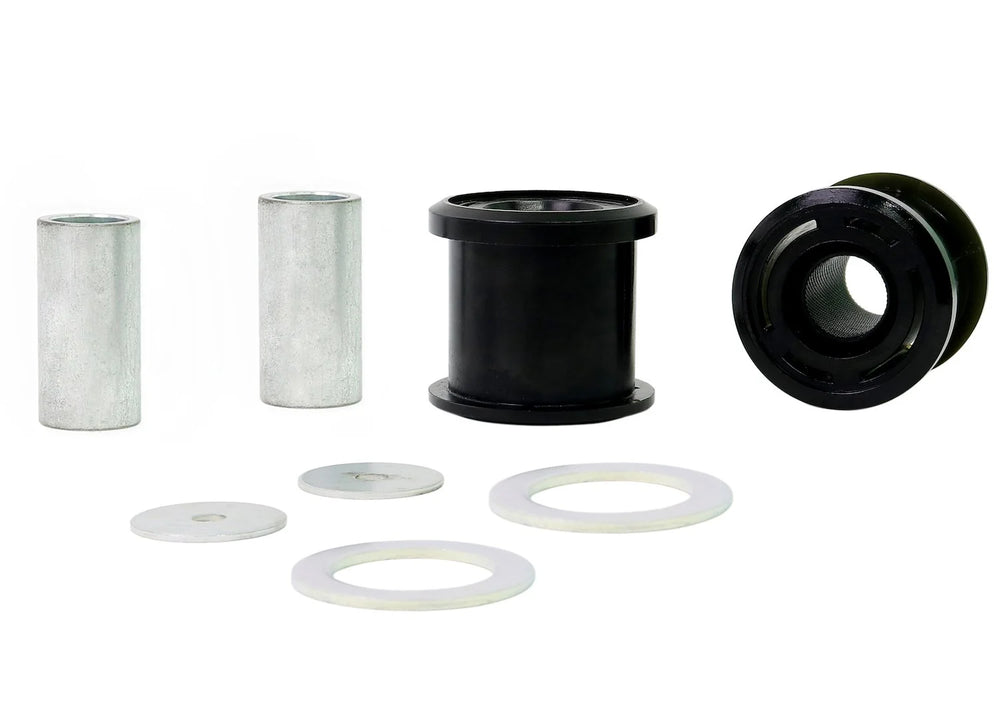 Control arm - lower inner rear bushing 2 Bushings 2 Tubes 4 Washers Install Guide Grease