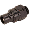 8an Fitting Socket Female- Valved (Black)