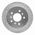 R1 06-10 Buick ALLURE Rear Left Drilled & Slotted Silver Brake Rotor