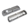 Cast Aluminum Valve Covers Pair Polished Fits 1962-1985 Ford 221-351W Small Block Mr Gasket