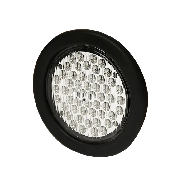 DIRECTIONAL LED: ROUND GROMMET MOUNT 12VDC 8 FLASH PATTERNS W/ PLUG BLUE