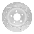 DFC 93-97 Chevrolet Camaro Rear Left Drilled & Slotted Silver Brake Rotor