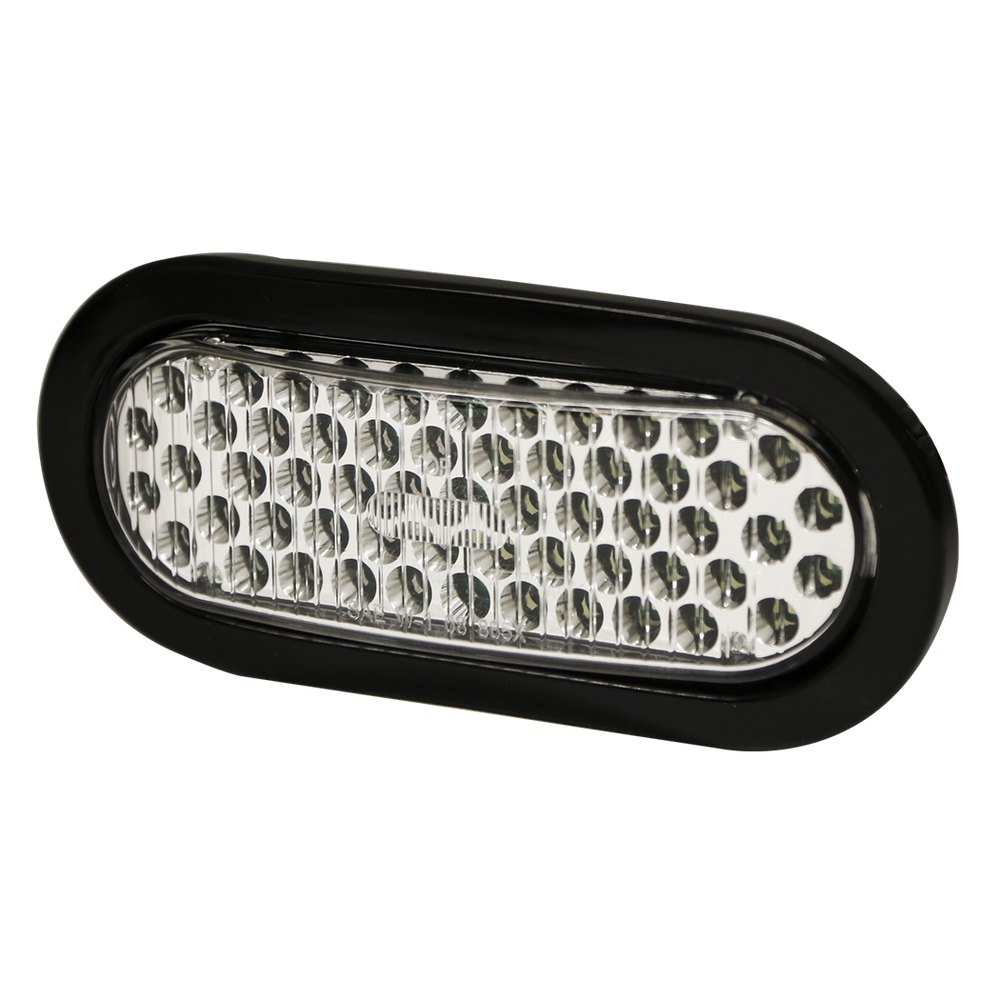 LED FLASHER: OVAL GROMMET MOUNT 12VDC 8 FLASH PATTERNS WITH PLUG RED