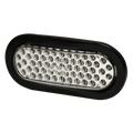 LED FLASHER: OVAL GROMMET MOUNT 12VDC 8 FLASH PATTERNS WITH PLUG RED