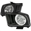 HEADLIGHTS WITH LED HALO BLACK HOUSING AND CLEAR LENS- USE H13 STOCK BULBS
