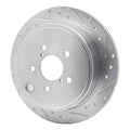 DFC 08-15 Subaru Impreza Rear Right Drilled & Slotted Silver Brake Rotor