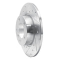 DFC 95-98 BMW 318ti Front Left Drilled & Slotted Silver Brake Rotor