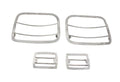 Kentrol 87-95 Jeep Wrangler YJ Light Guard Set 4 Pieces - Polished Silver