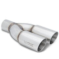 Megan Racing universal Stainless Twin Roll 3.5 Tips (Driver Side) 2.5 piping (Tips only)