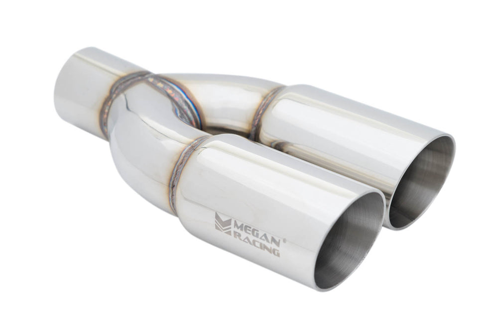 Megan Racing universal Stainless Twin Roll 3.5 Tips (Passenger Side) 2.5 piping (Tips only)