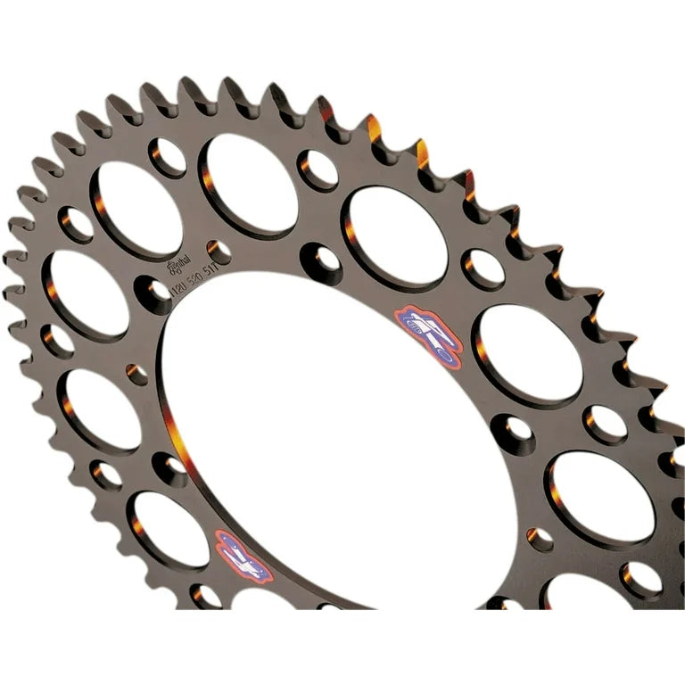 Renthal 04-16 Honda CRF250X/ 87/90-91 CR250R/ 2004 CR125R Rear Grooved Sprocket - Blk 520-53P Teeth