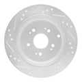DFC 05-18 Acura RDX Rear Right Drilled & Slotted Silver Brake Rotor