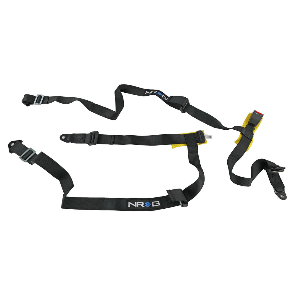 4 Point Seat Belt Harness / Buckle Lock- Black
