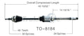 NEW CV AXLE