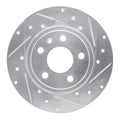 R1 00-09 Audi A4 (USA/Canada) Rear Right Drilled & Slotted Silver Brake Rotor