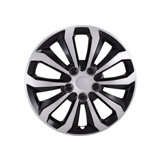 WC 10 SPOKE, SIL/BLK 16", SET OF 4