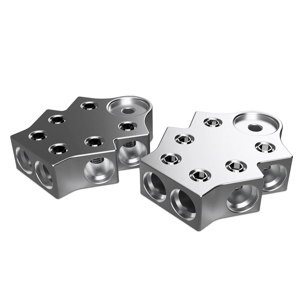 600 Series Aluminum Terminal Blocks 1/0 6 Spots M6/M8 Bolts Pair