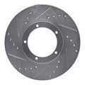DFC 67-88 Porsche 911 Front Left Drilled & Slotted Silver Brake Rotor