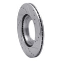 DFC 67-88 Porsche 911 Front Left Drilled & Slotted Silver Brake Rotor
