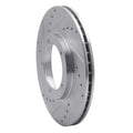 R1 67-88 Porsche 924 Front Left Drilled & Slotted Silver Brake Rotor