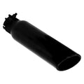 Black Powder Coated Stainless Steel Exhaust Tip 14 Inch Inlet Size: 3 1/2 Inch Outlet Size: 5.0 Inch Textured Black Go Rhino