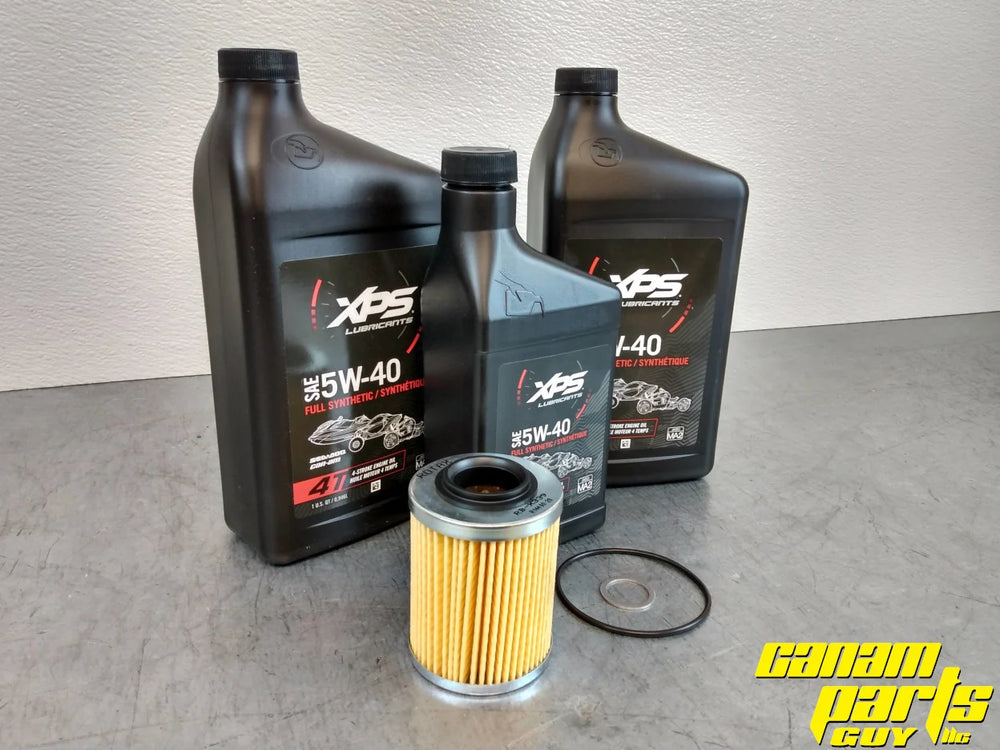 Maxima SXS Can-Am Maverick X3 Oil Change Kit w/Full Synthetic 5W40 Engine Oil/Filter/Hardware