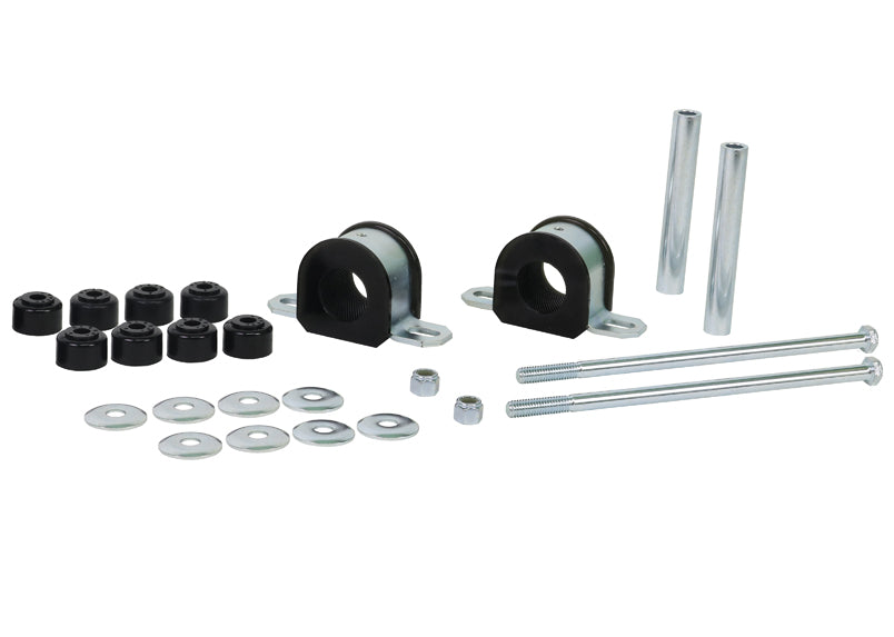 Sway bar - link bushing 10 Bushings 2 Tubes 2 Saddles 2 Bolts 2 Nuts 8 Washers Grease Install Guide