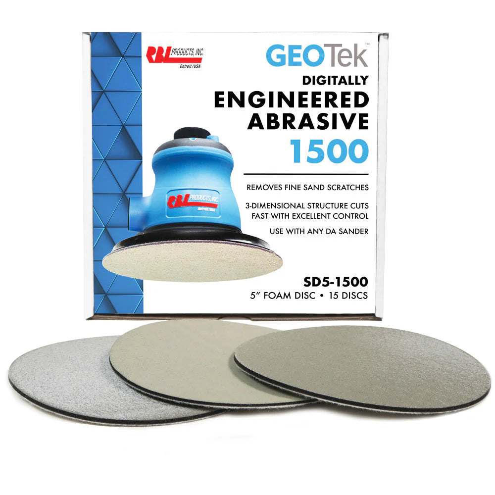 5IN FOAM SANDING DISC W/ DIGITALLY PHOTOGRAPHED ABRASIVE 1500 GRIT