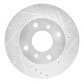 DFC 89-13 Infiniti G20 Front Right Drilled & Slotted Silver Brake Rotor
