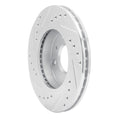 DFC 89-13 Infiniti G20 Front Right Drilled & Slotted Silver Brake Rotor