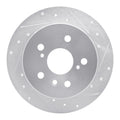 R1 Concepts Brake Rotor Drilled and Slotted Silver Fits Lexus ES350