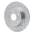 R1 11-22 Buick Encore Rear Left Drilled & Slotted Silver Brake Rotor