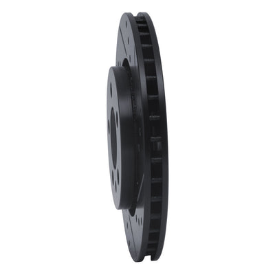 R1 00-06 Audi TT Quattro Rear Right Drilled & Slotted Black Brake Rotor