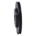 R1 00-06 Audi TT Quattro Rear Right Drilled & Slotted Black Brake Rotor