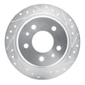DFC 82-89 BMW L6 Rear Right Drilled & Slotted Silver Brake Rotor