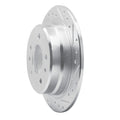DFC 82-89 BMW L6 Rear Right Drilled & Slotted Silver Brake Rotor
