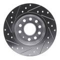 DFC 05-18 Audi Q3 (Mexico) Rear Right Drilled & Slotted Silver Brake Rotor