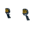 KSPEC Tube Bumper Side Light Mounting Bracket kit. Black