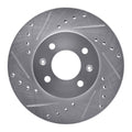 R1 12-25 Dodge Attitude (Mexico) Front Left Drilled & Slotted Silver Brake Rotor