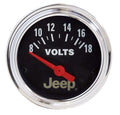 Autometer Jeep 52mm 8-18 Volts Short Sweep Electronic Voltmeter Gauge