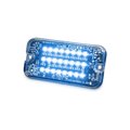 DIRECTIONAL LED: RECTANGULAR SURFACE MOUNT 12VDC 16 FLASH PATTERNS BLUE