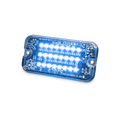 DIRECTIONAL LED: RECTANGULAR SURFACE MOUNT 12VDC 16 FLASH PATTERNS BLUE