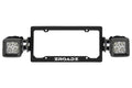 ~(5 lbs. 14X9X8)~ License Plate Frame LED Bracket Black Mild Steel Bolt-On Includes (2) 3 Inch ZROADZ LED Pod Lights and Universal Wiring Harness