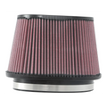 K&N Universal Rubber Filter 6.25in x 4in Oval FLG / 7.375in x 5.5in Base / 6.25in x 4in Top / 5in H