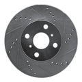 R1 Concepts Brake Rotor Drilled and Slotted Silver Fits Scion xA