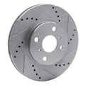 R1 Concepts Brake Rotor Drilled and Slotted Silver Fits Scion xA